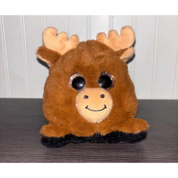 Flip Plushie Moose & Bear Plush Toy Stuffed Animal Kids Brown Black - Picture 1 of 2